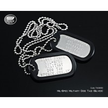 Military Dog Tag Mil-Spec silver (Double)